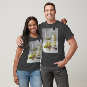 T-shirt Vin Sommelier Vine Lover bouteille Design de raisi