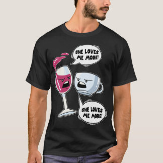 T-shirt Vin Verre Vin ou café Café Café Café Café Coffein