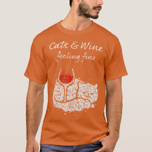 T-shirt Vin Vino Amateur de vin Chat Propriétaire Chat Han
