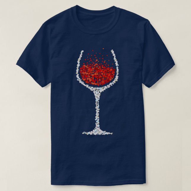 T-shirt Vin Wineglass Vin rouge Boisson de vin (Design devant)