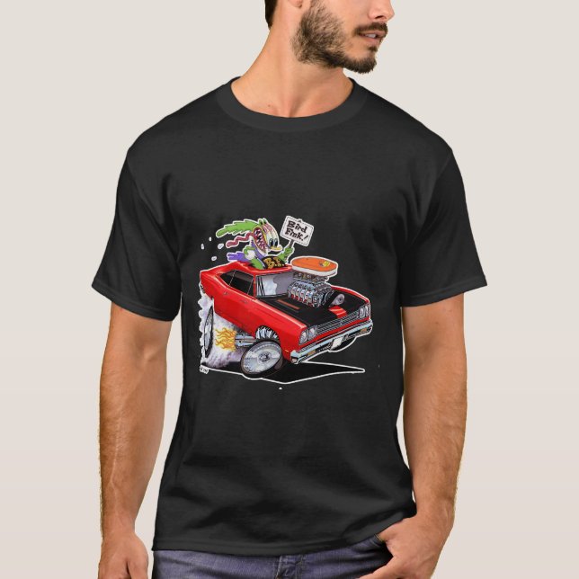 T-shirt Vince Crain OISEAU FINK 1969 muscle rouge voiture (Devant)