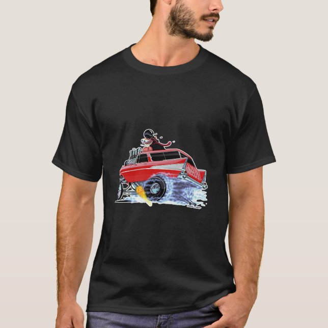 T-shirt Vince Crains High Octane Art, 1957 Chevy NOMAD (Devant)