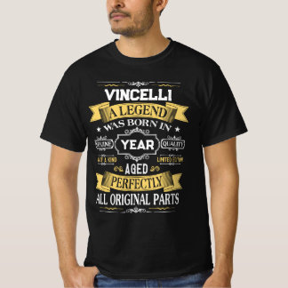 T-shirt VINCELLI Une légende est née en année