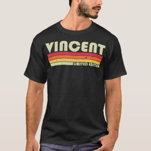 T-shirt VINCENT Nom de famille Funny Retro Vintage 80s 90s