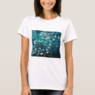 T-shirt Vincent Van Gogh Almond Blossoms Dark Turquoise