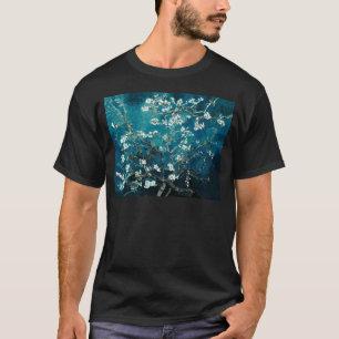 T-shirt Vincent Van Gogh Almond Blossoms Dark Turquoise