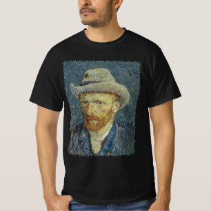 T-shirt Vincent van Gogh Autoportrait avec Grey Felt Casqu