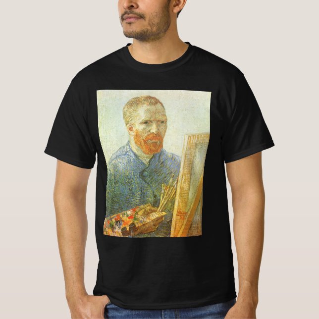 T-shirt Vincent van Gogh - Autoportrait devant un chevalet (Devant)