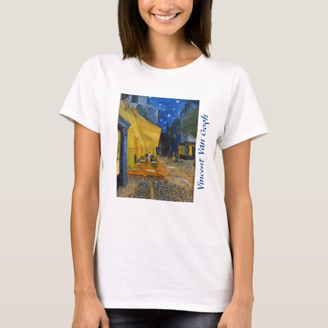 T-shirt Vincent van Gogh - Café Terrasse en soirée (Devant)