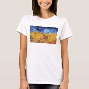 T-shirt Vincent Van Gogh - Champ de blé avec corbeaux noir