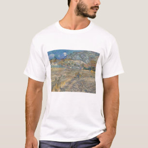 T-shirt Vincent Van Gogh, Champ fermé avec paysan