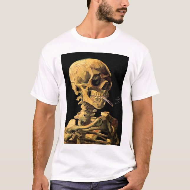 T-shirt Vincent Van Gogh - Crâne à la cigarette allumée (Devant)