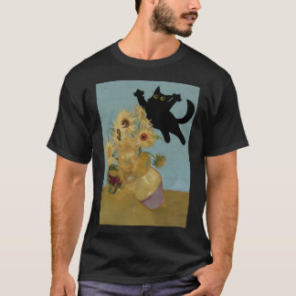 T-shirt Vincent Van Gogh Fleurs Chat