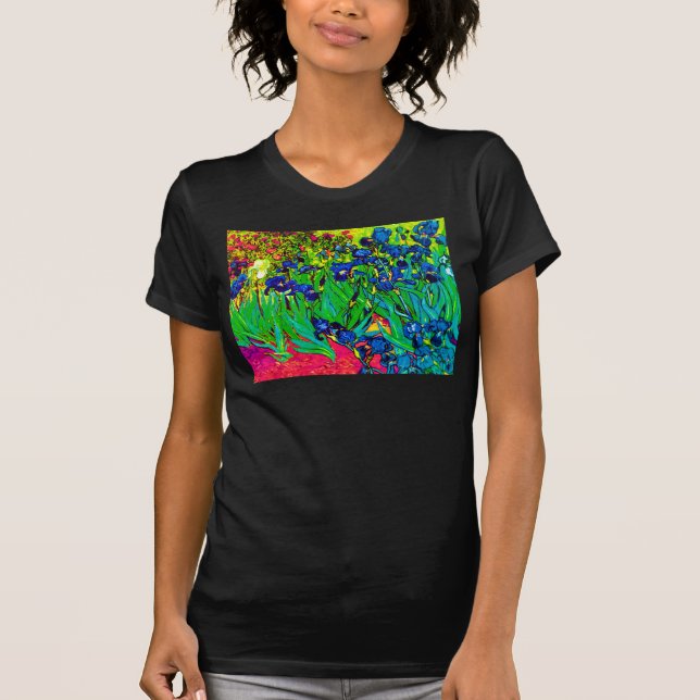 T-shirt Vincent Van Gogh - Iris - Amoureux des Fleurs Pop  (Devant)