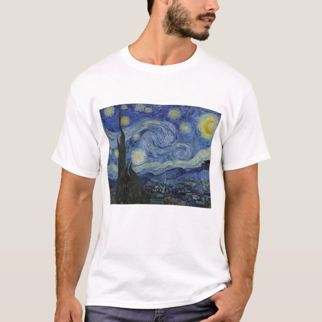 T-shirt Vincent Van Gogh, La Nuit étoilée (Devant)