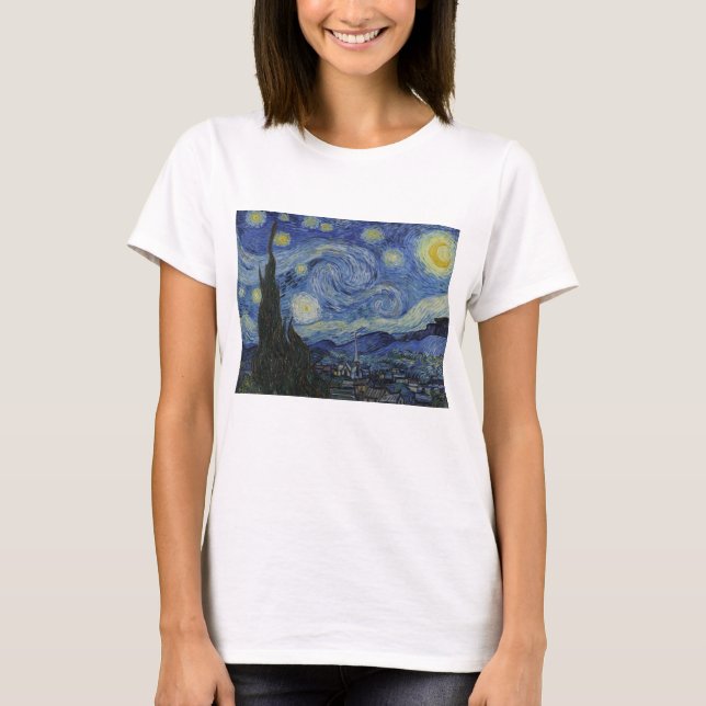 T-shirt Vincent Van Gogh, La Nuit étoilée (Devant)