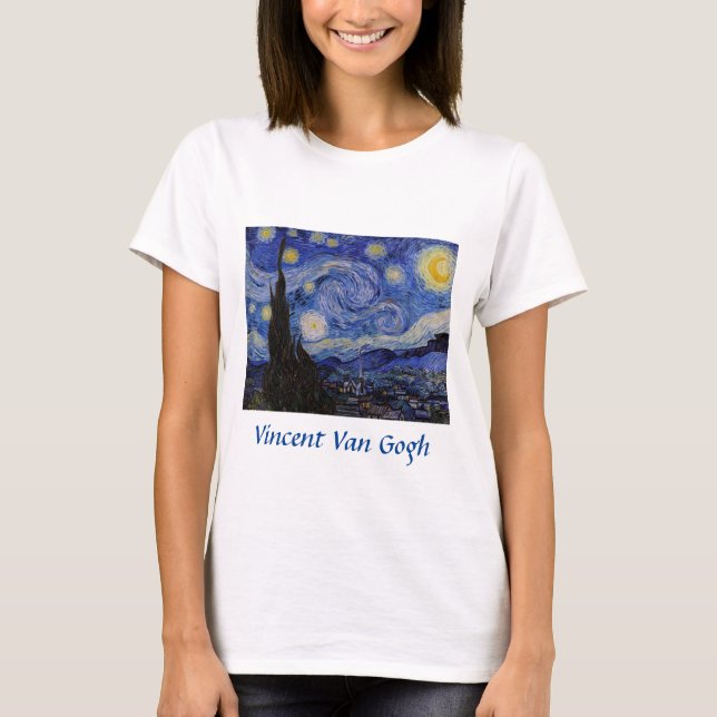 T-shirt Vincent Van Gogh - La nuit étoilée (Devant)