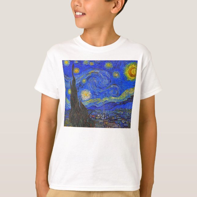 T-shirt Vincent van Gogh - la nuit étoilée (1889) (Devant)