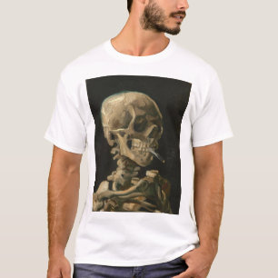 T-shirt Vincent Van Gogh - Le crâne avec la cigarette en 