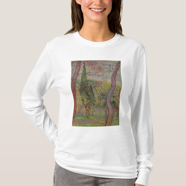 T-shirt Vincent van Gogh | le parc à St Paul (Devant)