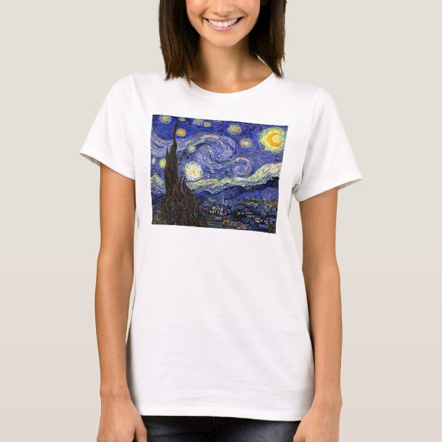 T-shirt Vincent Van Gogh - Le Starry Night Fine Art (Devant)