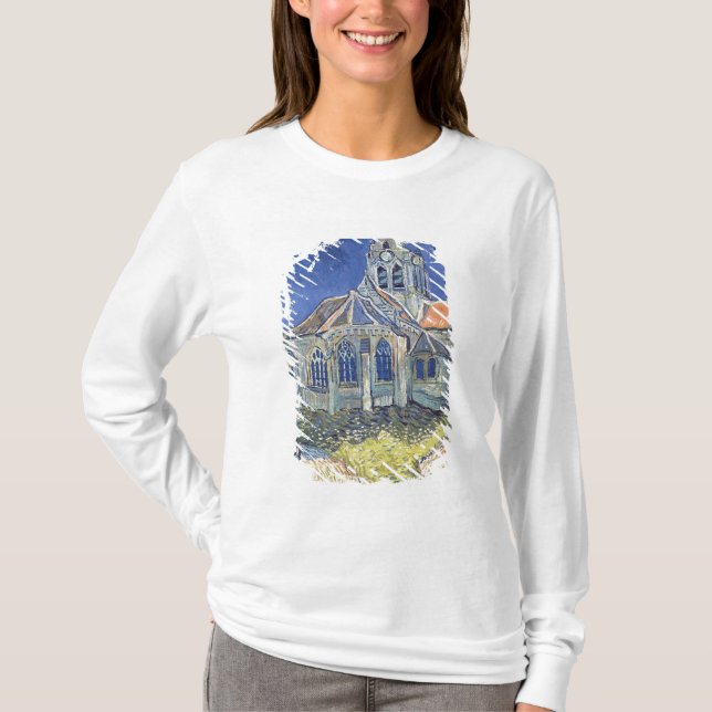 T-shirt Vincent van Gogh | l'église à l'Auvers-sur-Oise (Devant)
