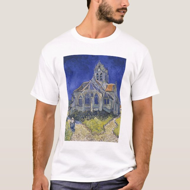 T-shirt Vincent Van Gogh, L'église d'Auvers (Devant)