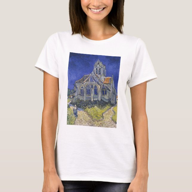 T-shirt Vincent Van Gogh, L'église d'Auvers (Devant)