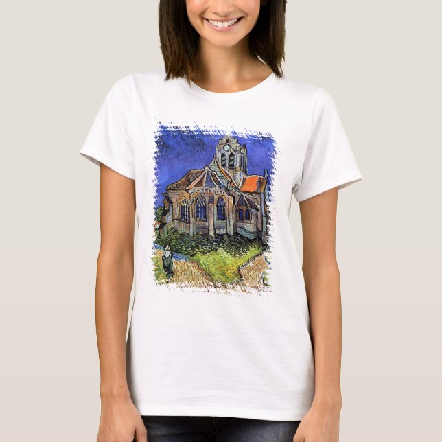 T-shirt Vincent Van Gogh - L'église d'Auvers (Devant)