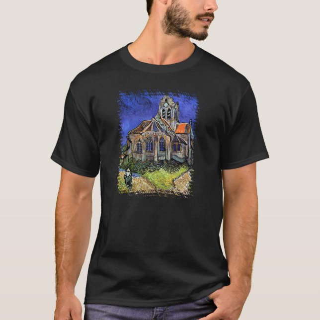 T-shirt Vincent Van Gogh - L'église d'Auvers (Devant)