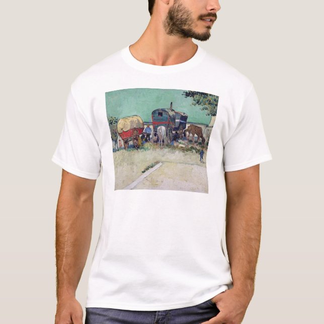 T-shirt Vincent van Gogh | les caravanes, campement gitan (Devant)