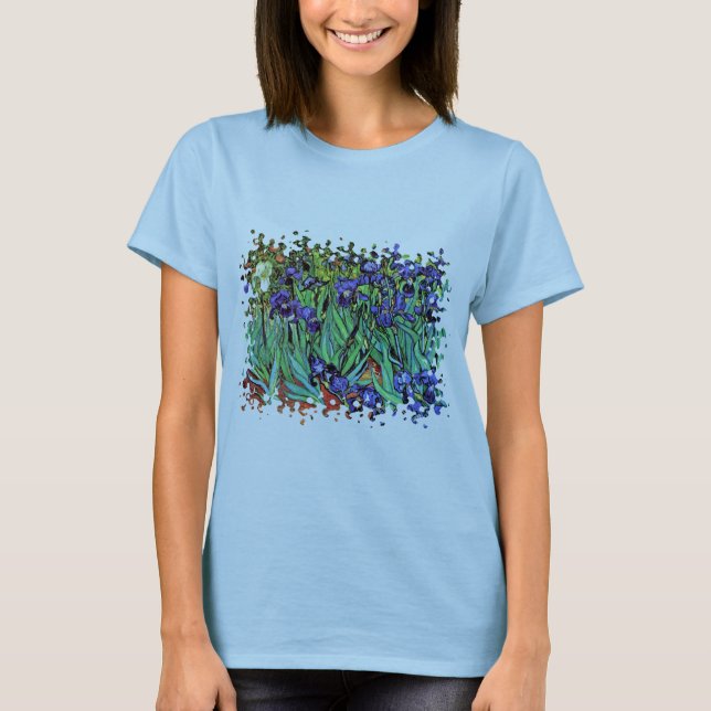 T-shirt Vincent Van Gogh - Les Iris - Flower Lover Fine Ar (Devant)