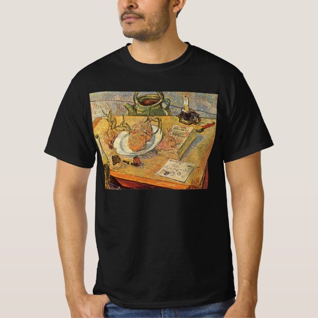 T-shirt Vincent van Gogh - Nature morte avec planche à des (Devant)