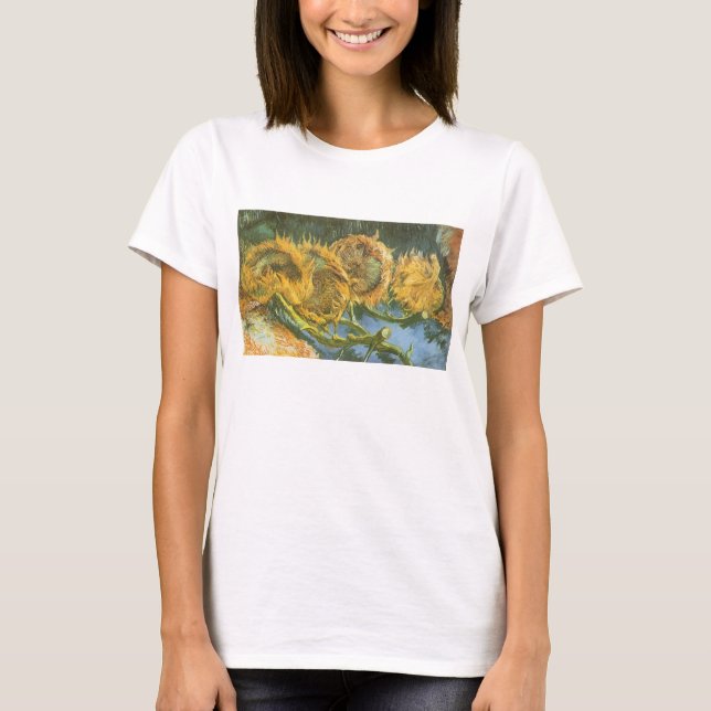 T-shirt Vincent van Gogh - Nature morte : Quatre tournesol (Devant)