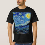 T-shirt Vincent Van Gogh Nuit d'art Vintage<br><div class="desc">T-shirt Art Vintage de nuit Vincent Van Gogh</div>