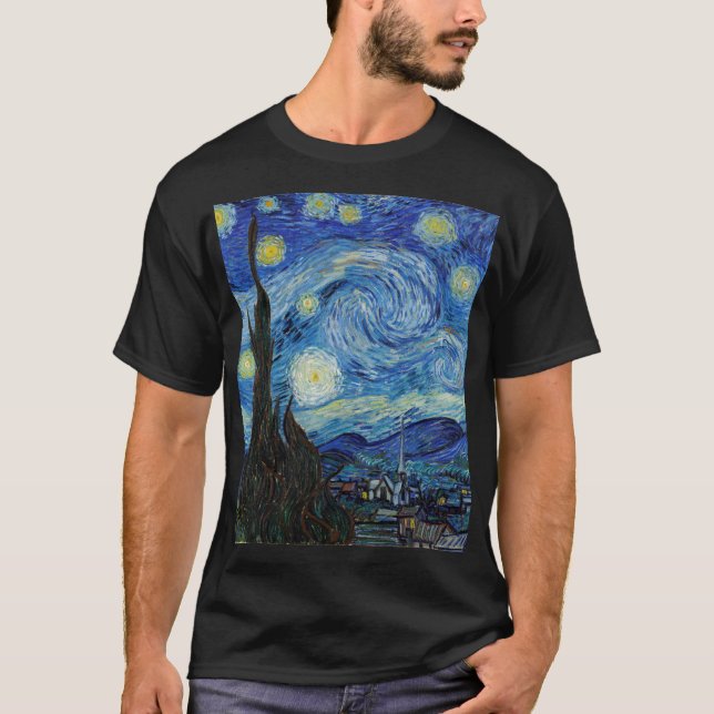 T-shirt Vincent Van Gogh Nuit d'art Vintage (Devant)