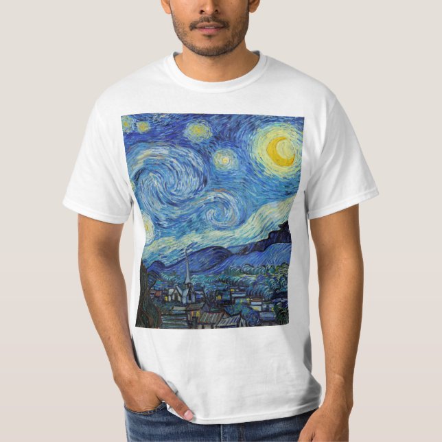 T-shirt Vincent Van Gogh Nuit d'art Vintage (Devant)