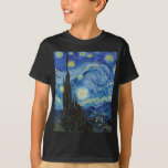 T-shirt Vincent Van Gogh Nuit d'art Vintage<br><div class="desc">T-shirt Art Vintage de nuit Vincent Van Gogh</div>