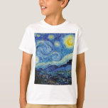T-shirt Vincent Van Gogh Nuit d'art Vintage<br><div class="desc">T-shirt Art Vintage de nuit Vincent Van Gogh</div>