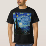 T-shirt Vincent Van Gogh Nuit d'art Vintage<br><div class="desc">T-shirt Art Vintage de nuit Vincent Van Gogh</div>