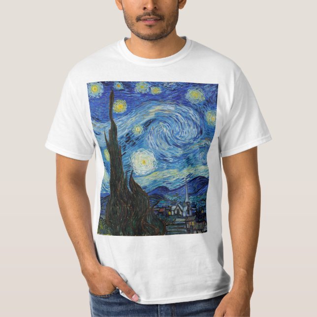 T-shirt Vincent Van Gogh Nuit d'art Vintage (Devant)
