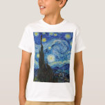 T-shirt Vincent Van Gogh Nuit d'art Vintage<br><div class="desc">T-shirt Art Vintage de nuit Vincent Van Gogh</div>