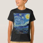 T-shirt Vincent Van Gogh Nuit d'art Vintage<br><div class="desc">T-shirt Art Vintage de nuit Vincent Van Gogh</div>