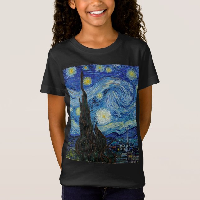 T-Shirt Vincent Van Gogh Nuit d'art Vintage (Devant)