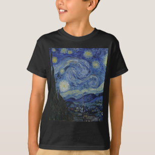 T-shirt Vincent Van Gogh - Nuit étoilée. Peinture artist