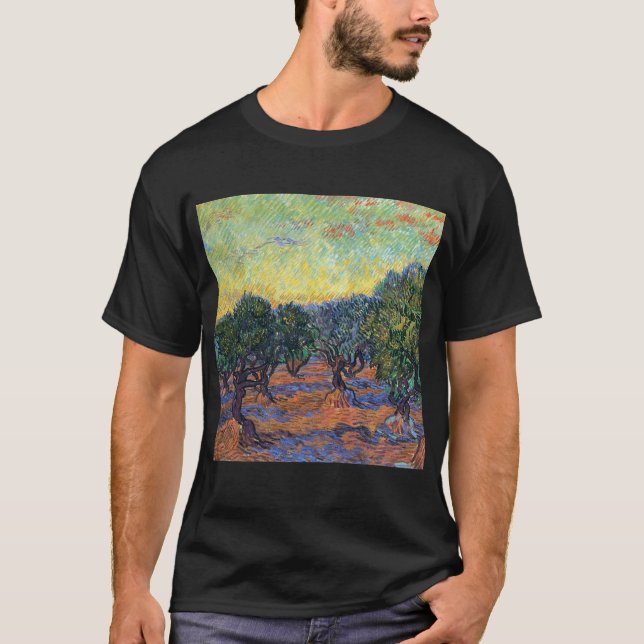 T-shirt Vincent Van Gogh Olive Grove Impressionnisme Art (Devant)