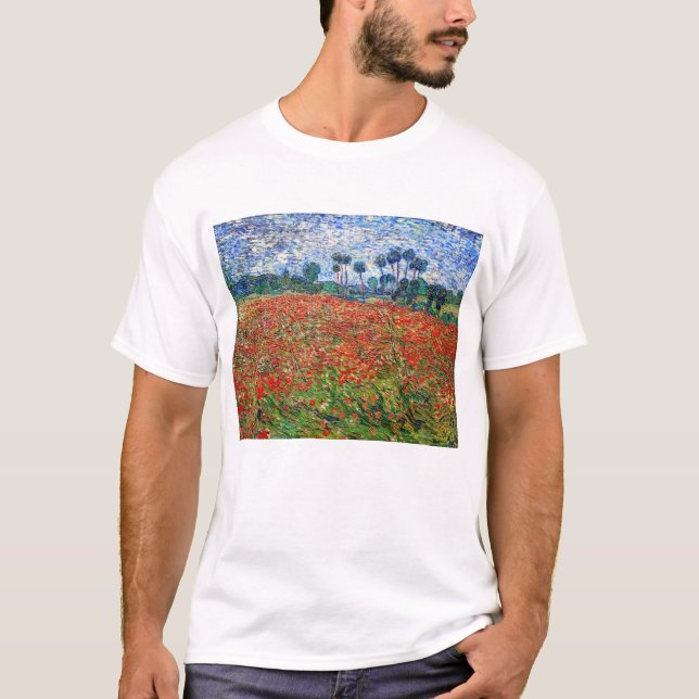 T-shirt Vincent van Gogh - Poppy Field (Devant)