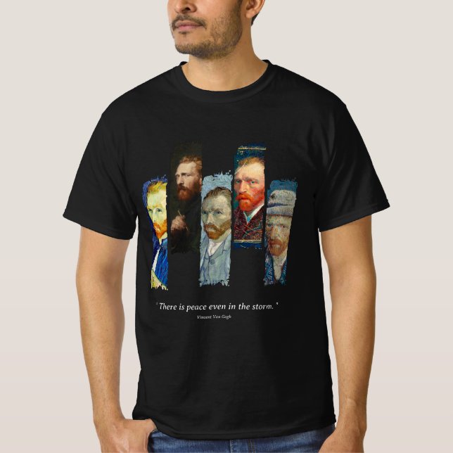 T-shirt Vincent Van Gogh portrait and qoute  (Devant)