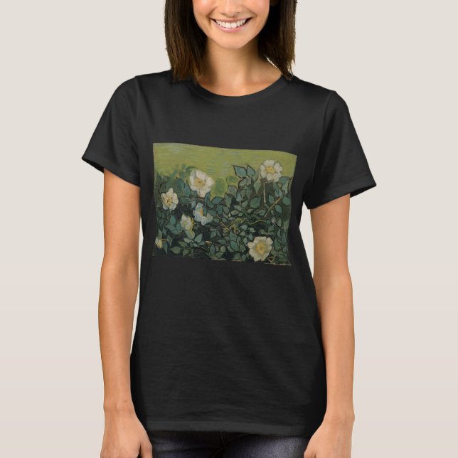 T-shirt Vincent van Gogh - Roses sauvages (Devant)