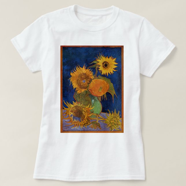T-shirt Vincent van Gogh Six Sunflowers GalleryHD Art (Design devant)